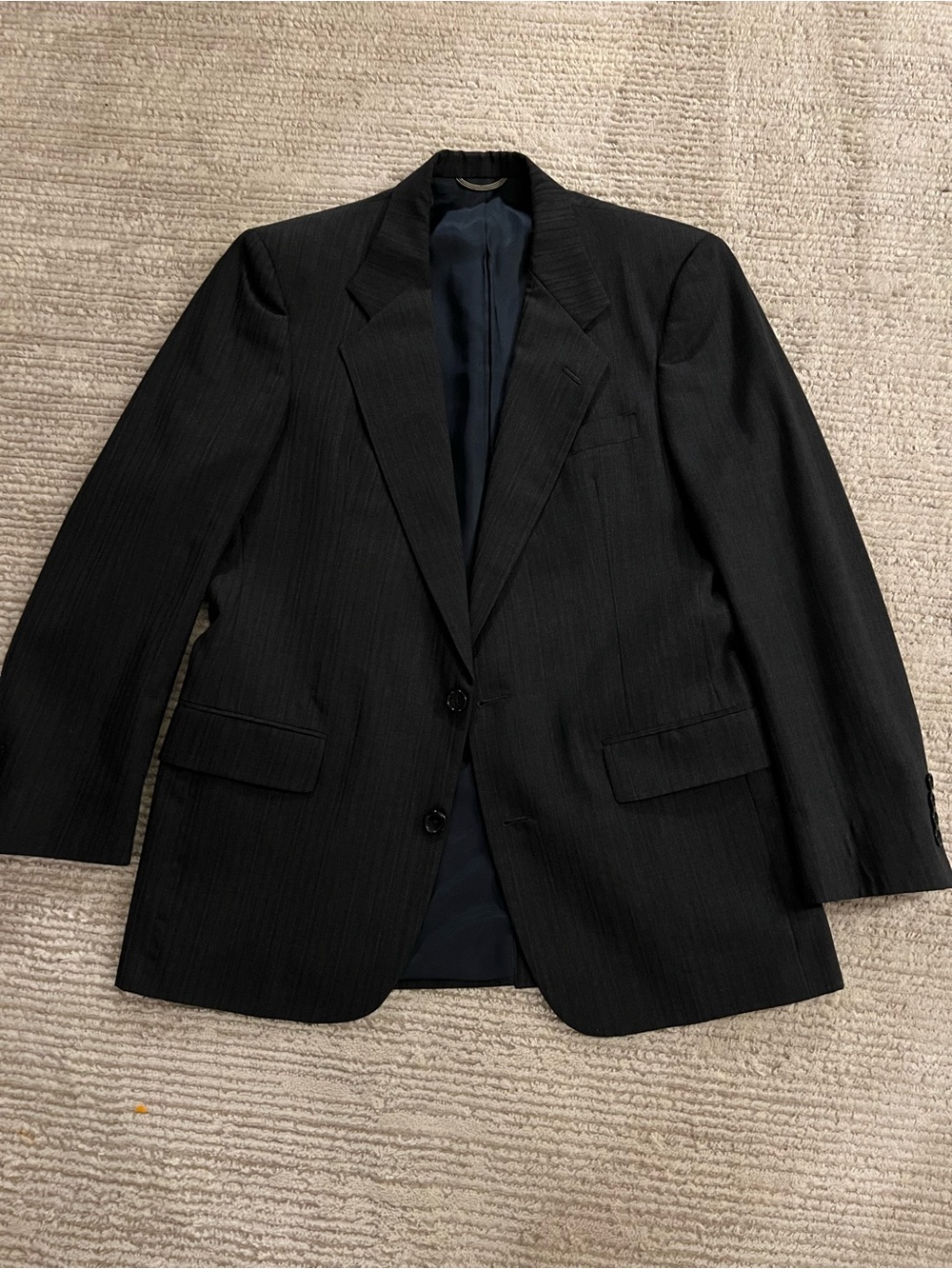 Christian Dior Monsieur Vintage Wool Navy Pinstripe Two-Button Blazer 39L - Picture 4 of 4